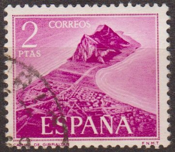 España 1969 1934 Sello º Pro Trabajadores de Gibraltar Vistas del Peñon Timbre Espagne Spain Spagna Espana Spanje Spanien 